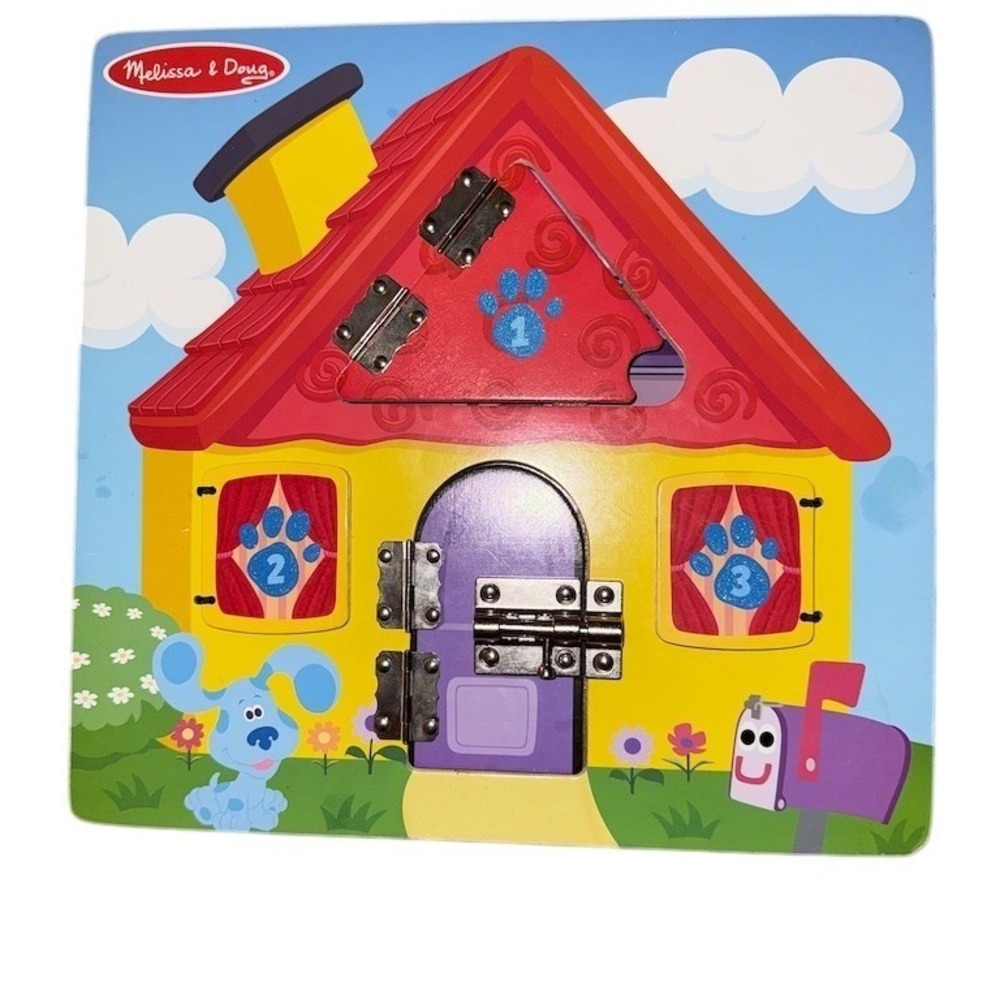 Melissa & Doug Blue's Clues & You! Lift-The-Flap House‎ Puzzle Activity wooden